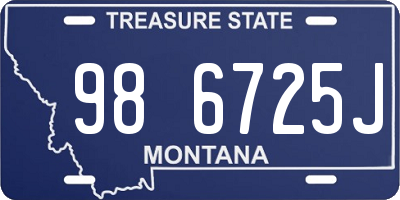 MT license plate 986725J