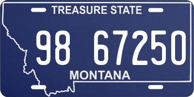 MT license plate 986725O