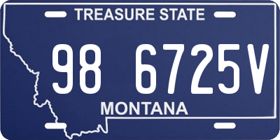 MT license plate 986725V