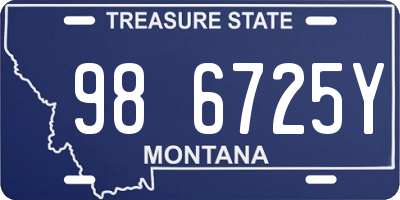 MT license plate 986725Y