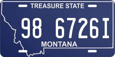 MT license plate 986726I