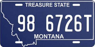 MT license plate 986726T