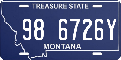 MT license plate 986726Y