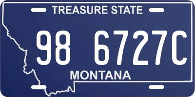 MT license plate 986727C