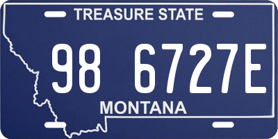 MT license plate 986727E