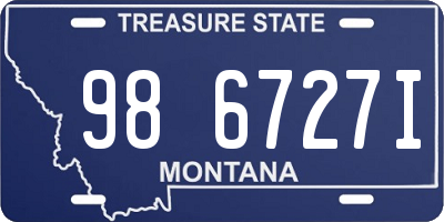 MT license plate 986727I