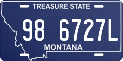 MT license plate 986727L