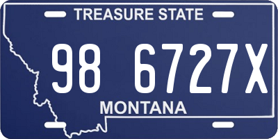 MT license plate 986727X