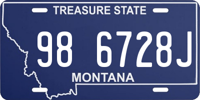 MT license plate 986728J