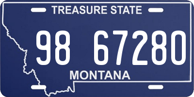 MT license plate 986728O