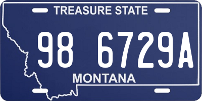 MT license plate 986729A
