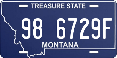 MT license plate 986729F