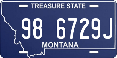 MT license plate 986729J