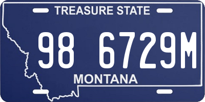 MT license plate 986729M