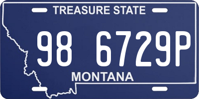 MT license plate 986729P