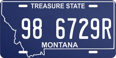 MT license plate 986729R