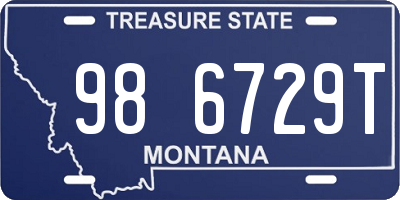 MT license plate 986729T