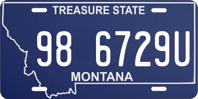 MT license plate 986729U
