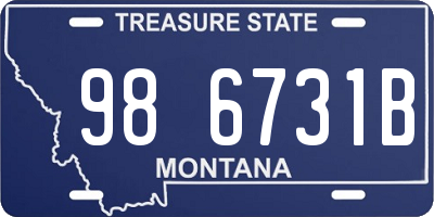 MT license plate 986731B