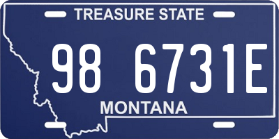 MT license plate 986731E