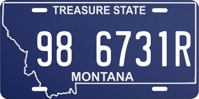 MT license plate 986731R