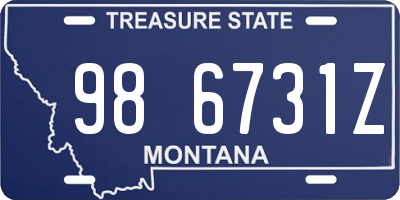 MT license plate 986731Z