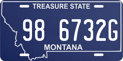MT license plate 986732G