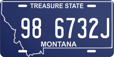 MT license plate 986732J