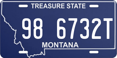 MT license plate 986732T