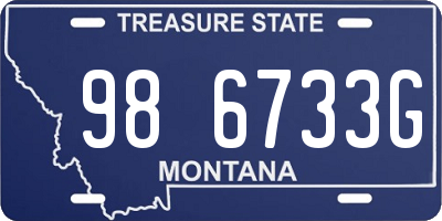 MT license plate 986733G