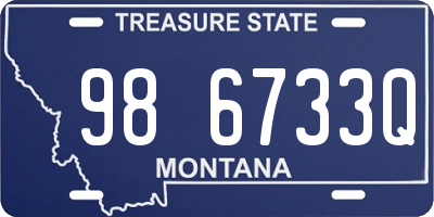 MT license plate 986733Q