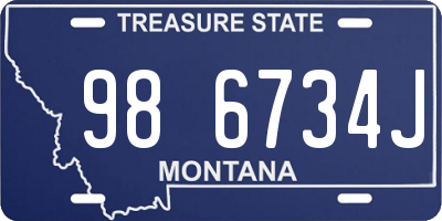 MT license plate 986734J