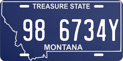 MT license plate 986734Y