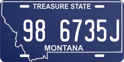 MT license plate 986735J