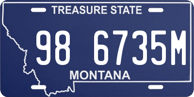 MT license plate 986735M
