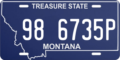 MT license plate 986735P