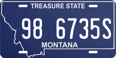 MT license plate 986735S