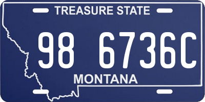 MT license plate 986736C