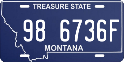 MT license plate 986736F