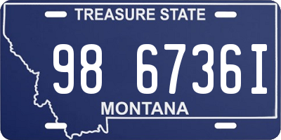 MT license plate 986736I