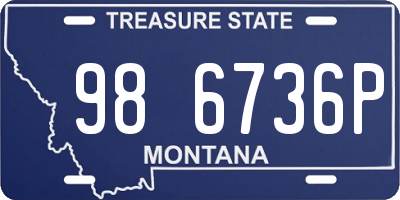 MT license plate 986736P