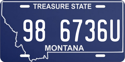 MT license plate 986736U