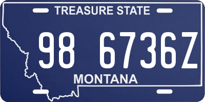 MT license plate 986736Z