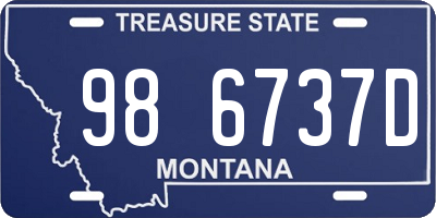 MT license plate 986737D