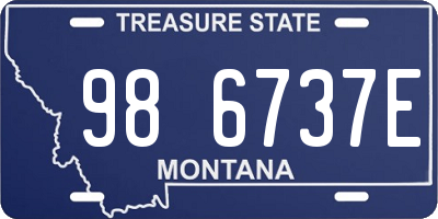 MT license plate 986737E