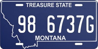 MT license plate 986737G