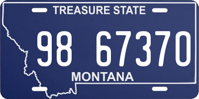 MT license plate 986737O