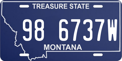 MT license plate 986737W