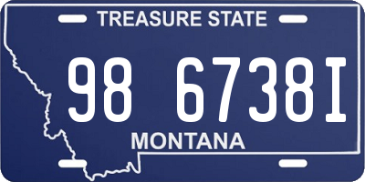 MT license plate 986738I