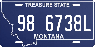 MT license plate 986738L